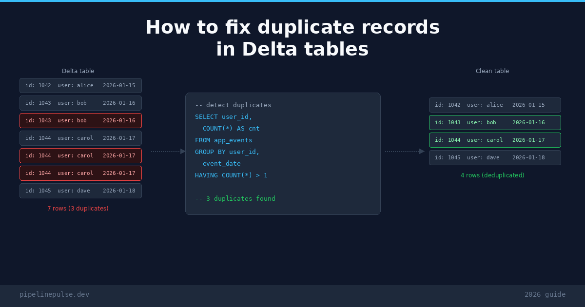 How to Fix Duplicate Records in Delta Tables [2026 Guide]