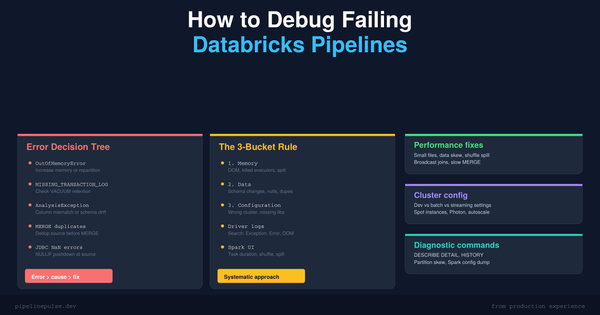 How to Debug Failing Databricks Pipelines